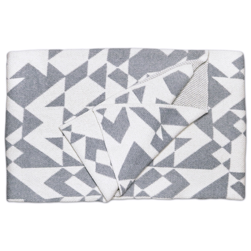 Savannah Hayes Madrid Throw Blanket - Modern, Geometric Home Decor for the Living Room and the Bedroom